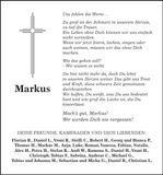 Traueranzeige Markus Bösl