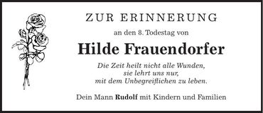 Traueranzeige Hilde Frauendorfer