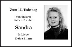 Traueranzeige Sandra Berger