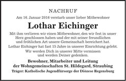 Traueranzeige Lothar Eichinger
