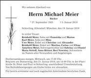 Traueranzeige Michael Meier