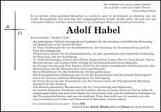 Traueranzeige Adolf Habel