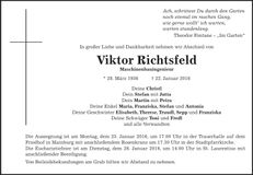 Traueranzeige Viktor Richtsfeld