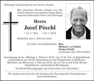Traueranzeige Josef Pöschl