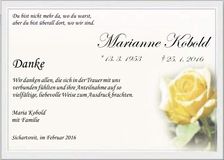 Traueranzeige Marianne Kobold