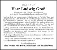 Traueranzeige Ludwig Groß