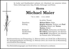 Traueranzeige Michael Maier