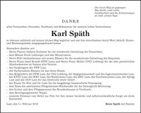 Traueranzeige Karl Späth