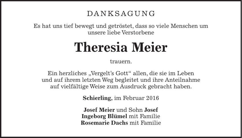 Traueranzeige Heinrich Hauner