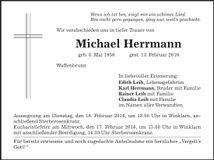 Traueranzeige Michael Herrmann