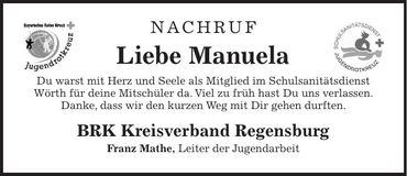 Traueranzeige Manuela Groß