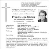 Traueranzeige Helena Stuber