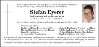 Traueranzeige Stefan Eyerer