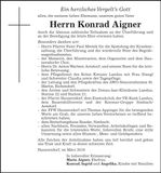Traueranzeige Konrad Aigner