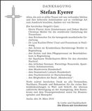 Traueranzeige Stefan Eyerer
