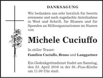 Traueranzeige Michele Cuciuffo