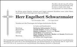 Traueranzeige Engelbert Schwarzmaier