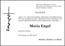 Traueranzeige Marie Engel