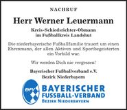 Traueranzeige Werner Leuermann