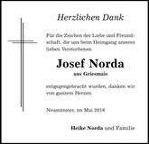 Traueranzeige Josef Norda