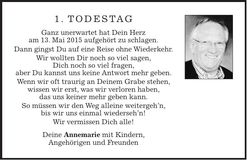 Traueranzeige x Schmid