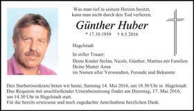 Traueranzeige Günther Huber