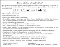 Traueranzeige Christian Polster