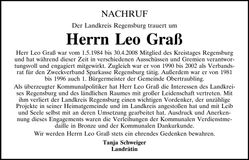 Traueranzeige Leo Grass