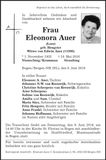 Traueranzeige Eleonora Auer