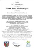 Traueranzeige Josef Niedermayer