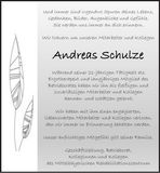 Traueranzeige Andreas Schulze