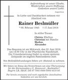Traueranzeige Rainer Beslmüller