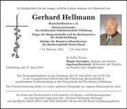 Traueranzeige Gerhard Hellmann