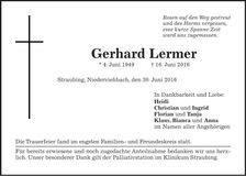 Traueranzeige Gerhard Lermer