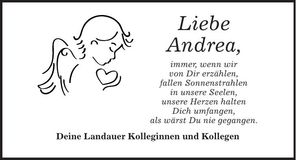 Traueranzeige Andrea Büchse