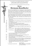 Traueranzeige Hermann Randlkofer