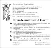 Traueranzeige Elfriede und Ewald Goerdt