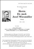 Traueranzeige Josef Wiesmüller