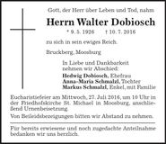 Traueranzeige Walter Dobiosch
