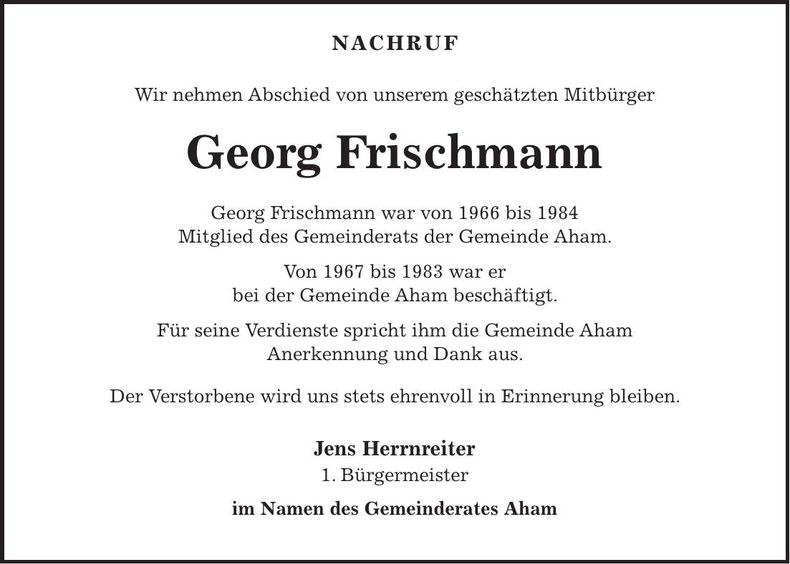Traueranzeige Jens Herrnreiter