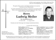 Traueranzeige Ludwig Meiler