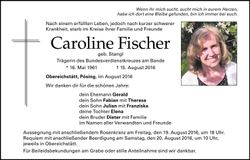 Traueranzeige Caroline Fischer