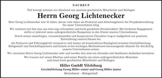 Traueranzeige Georg Lichtenecker