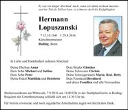 Traueranzeige Hermann Lopuszanski