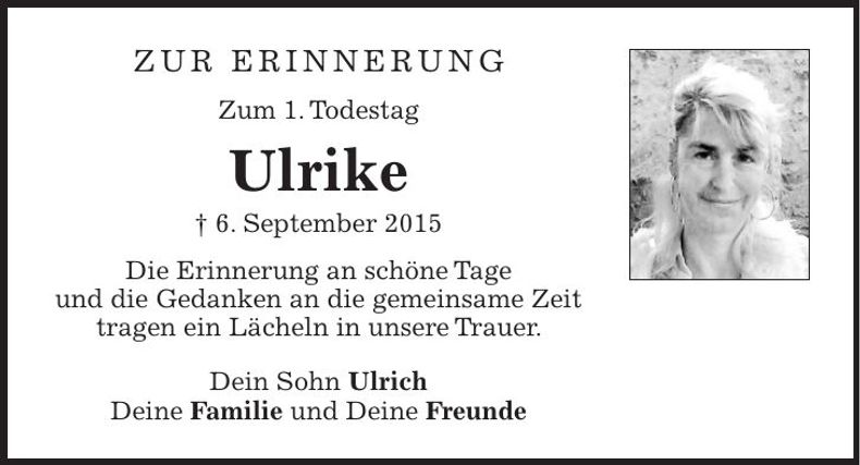 Traueranzeige Ulrike Blümel