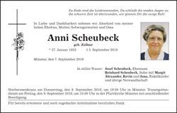 Traueranzeige Anni Scheubeck