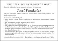 Traueranzeige Josef Penzkofer