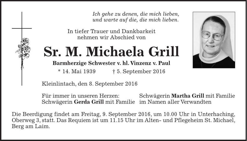 Traueranzeige Michaeal Grill
