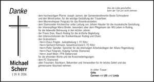 Traueranzeige Michael Scherr