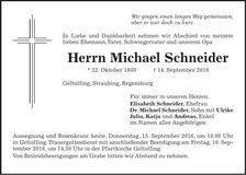 Traueranzeige Michael Schneider